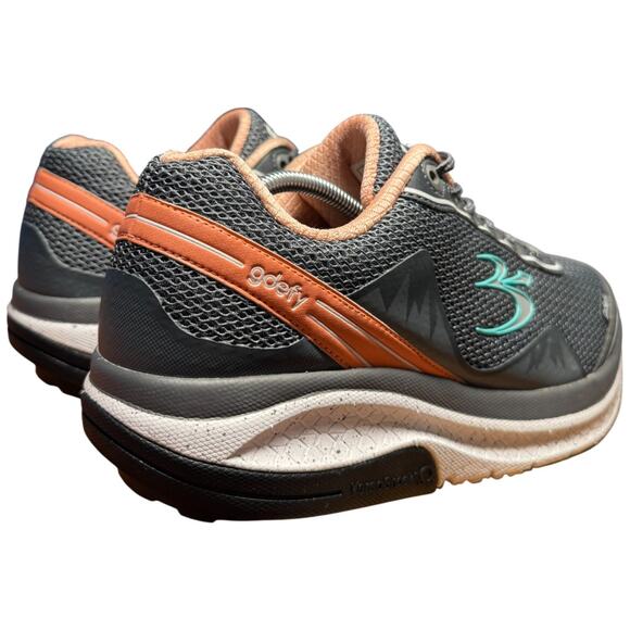 GRAVITY DEFYER Gdefy Mighty Walk Women's 9 Gray Salmon Shoes Comfort Sneakers - Picture 8 of 13